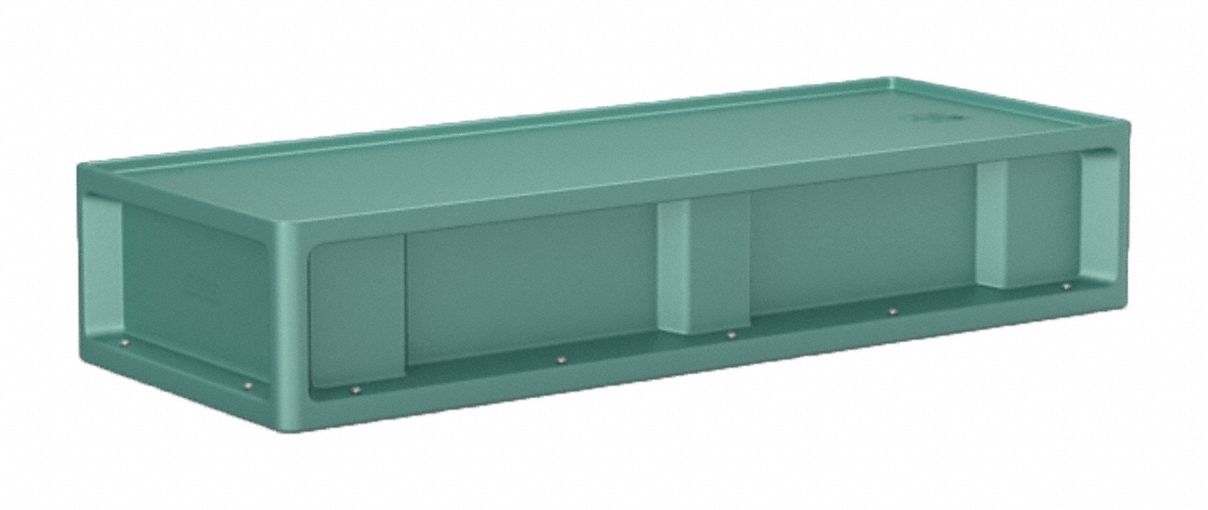 Institutional Bed: Aqua, 79 in Overall Lg, 31 in Overall Wd, 15 in Overall Ht, Polyethylene