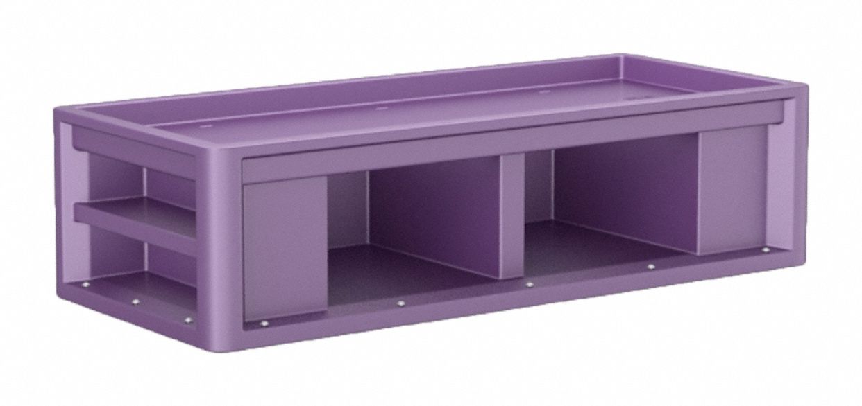 Institutional Bed: Indigo, 81 in Overall Lg, 35 in Overall Wd, 21 in Overall Ht, Floor Mount