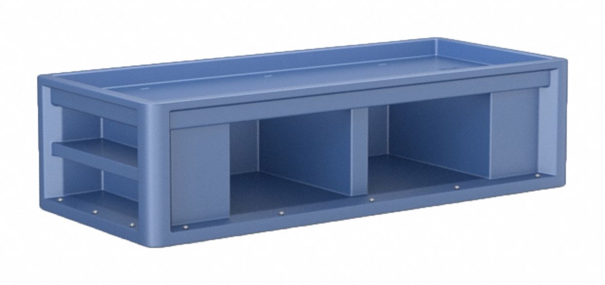 Institutional Bed: Midnight Blue, 81 in Overall Lg, 35 in Overall Wd, 21 in Overall Ht