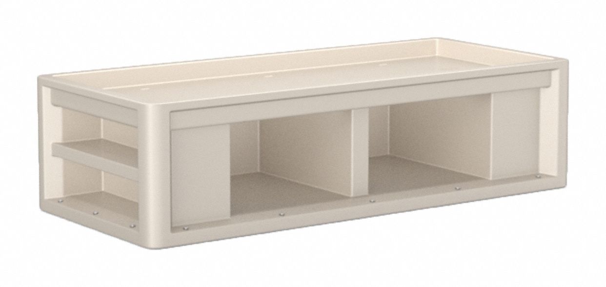 Institutional Bed: Stone Gray, 81 in Overall Lg, 35 in Overall Wd, 21 in Overall Ht, Bed 1.0