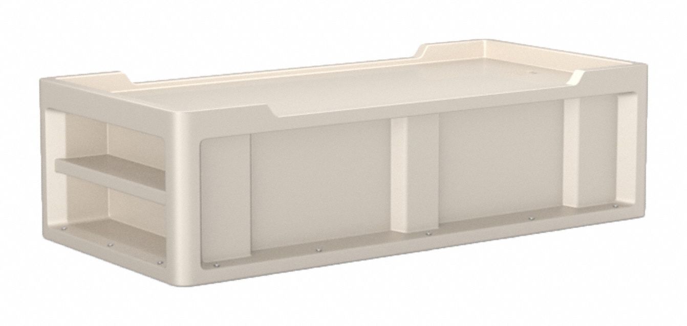 Institutional Bed: Stone Gray, 86 in Overall Lg, 42 in Overall Wd, 24 in Overall Ht, Bed 2.0