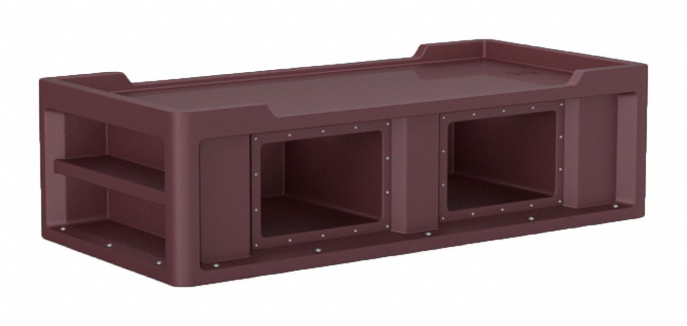 ENDURANCE, 86 in Lg, 42 in Wd, Endurance Bed 2.1, Burgundy 783EJ9