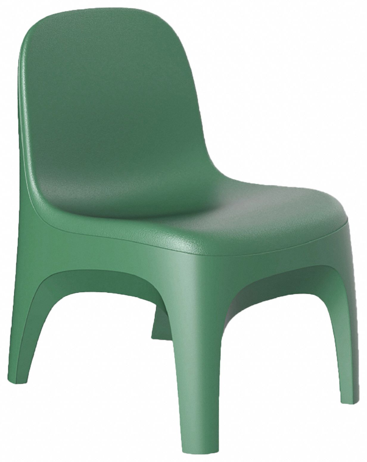 Armless Chair: Green Seat Color, Polyethylene Seat Material, Floor Mount, 1 Seats, ISO 22196