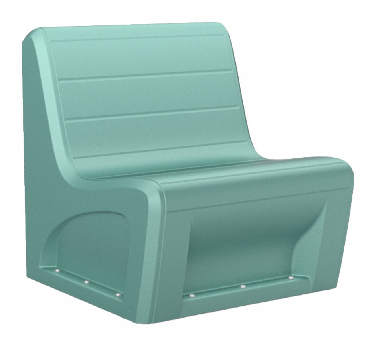 Sabre Sectional Chair Aqua: 30 1/2 in Wd, 32 in Lg, 33 in Ht, 500 lb Wt Capacity, Aqua