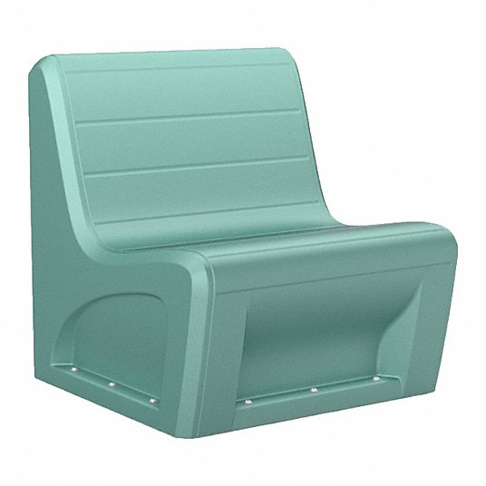 Sabre Sectional Chair Aqua: 30 1/2 in Wd, 32 in Lg, 33 in Ht, 500 lb Wt Capacity, Aqua