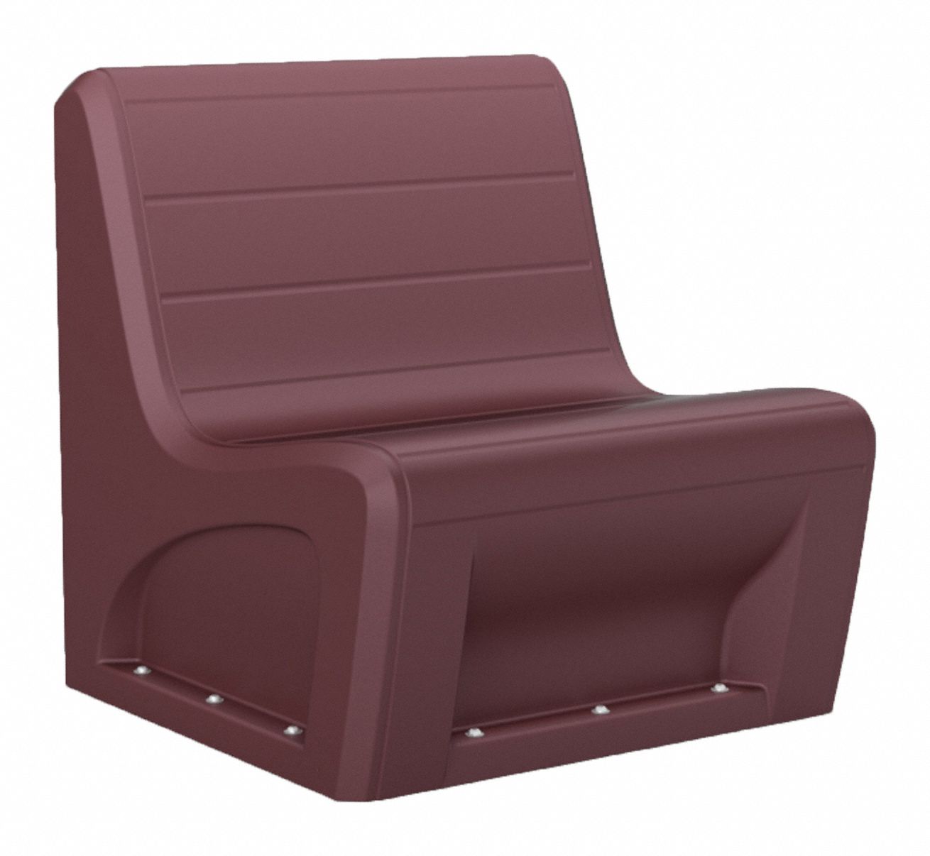 Sabre Sectional Chair Burgandy: 30 1/2 in Wd, 32 in Lg, 33 in Ht, 500 lb Wt Capacity, Burgundy