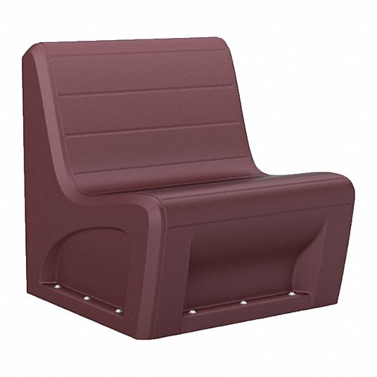 Sabre Sectional Chair Burgandy: 30 1/2 in Wd, 32 in Lg, 33 in Ht, 500 lb Wt Capacity, Burgundy