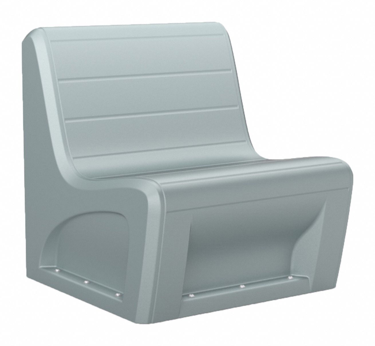 Sabre Sectional Chair w/Sand Port Gray: 30 1/2 in Wd, 32 in Lg, 33 in Ht, 500 lb Wt Capacity