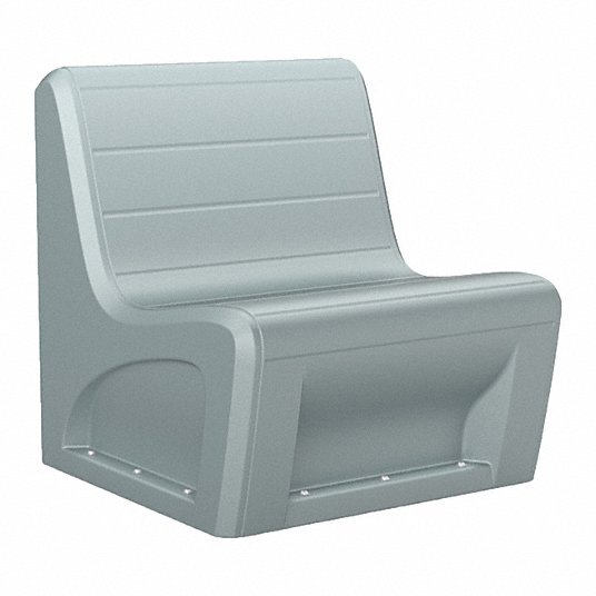 Sabre Sectional Chair w/Sand Port Gray: 30 1/2 in Wd, 32 in Lg, 33 in Ht, 500 lb Wt Capacity