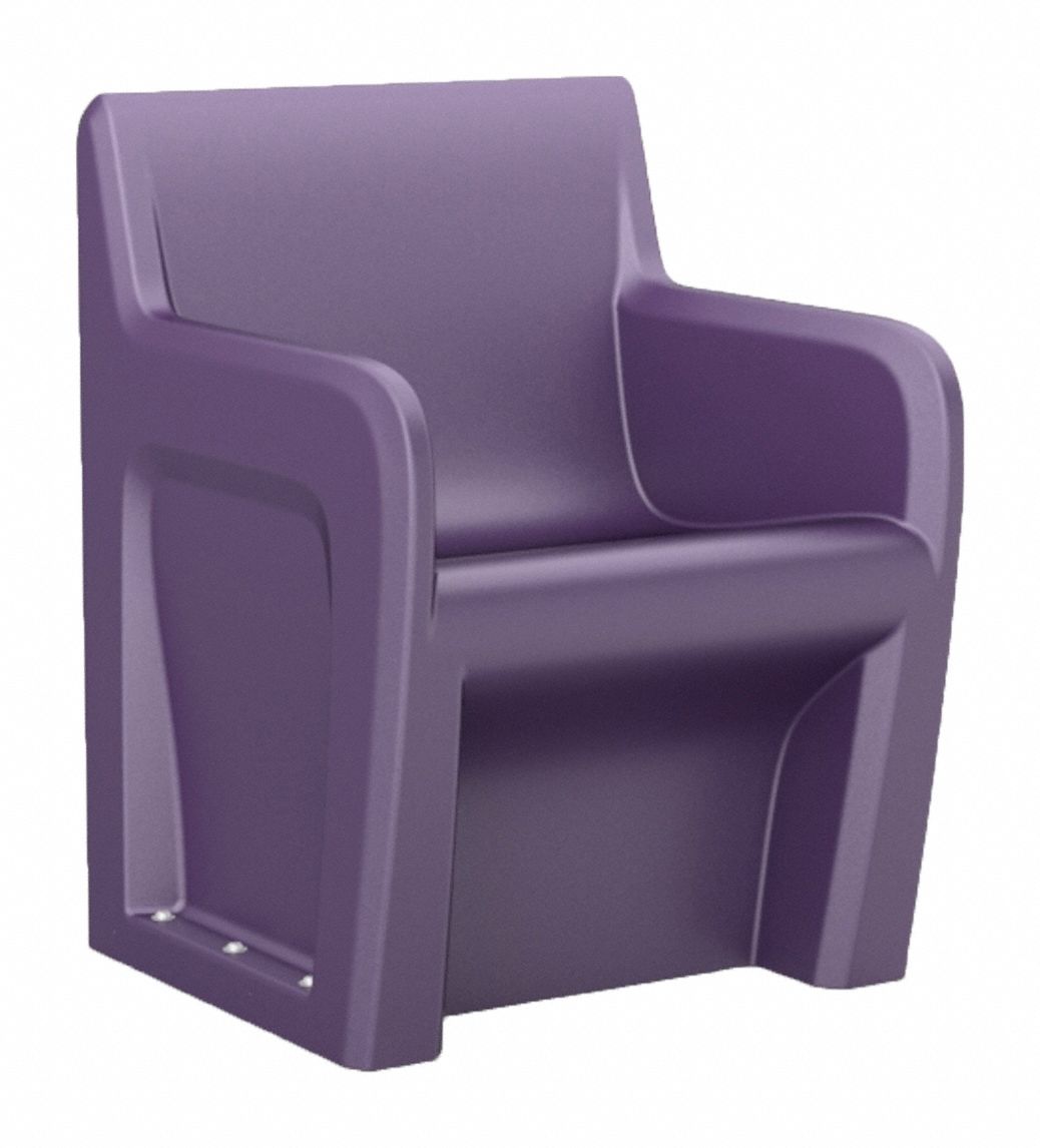 Arm Chair: Indigo Seat Color, Polyethylene Seat Material, Freestanding, 1 Seats, ISO 22196