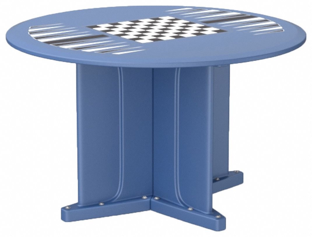 Table: 29 in Overall Ht, 48 in Overall Dia, Game Top Included, Ballast Accepted, ISO 22196