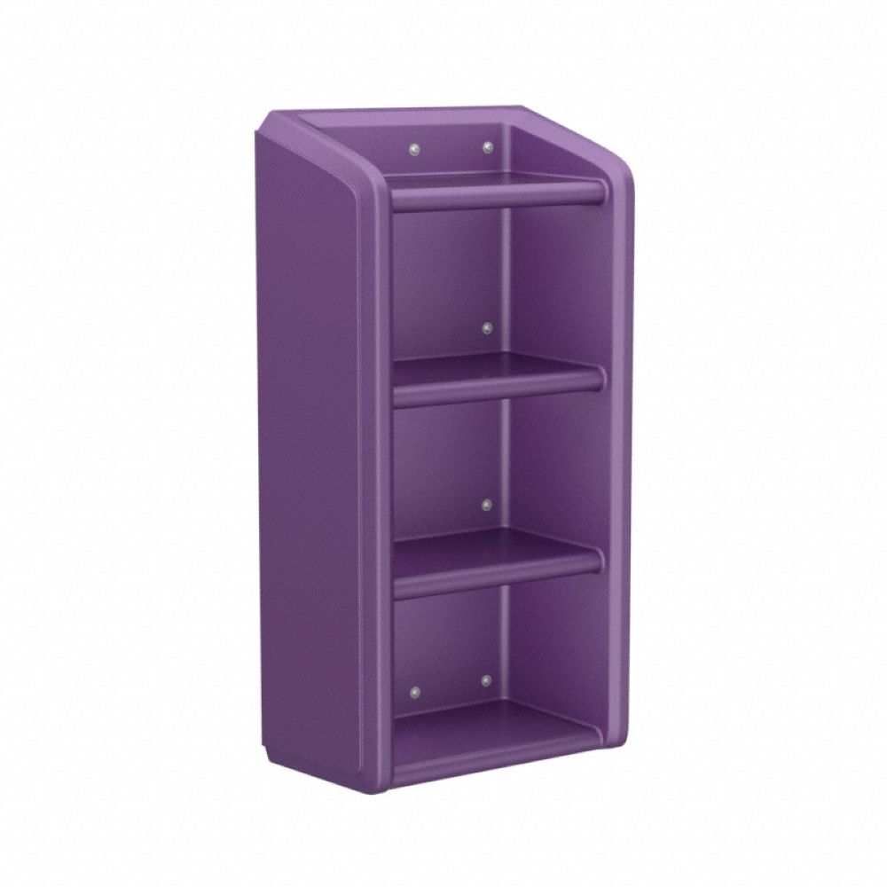 Shelf/Step: Indigo, 49 in Overall Ht, 25 in Overall Wd, 14 in Overall Dp, 4 Shelves