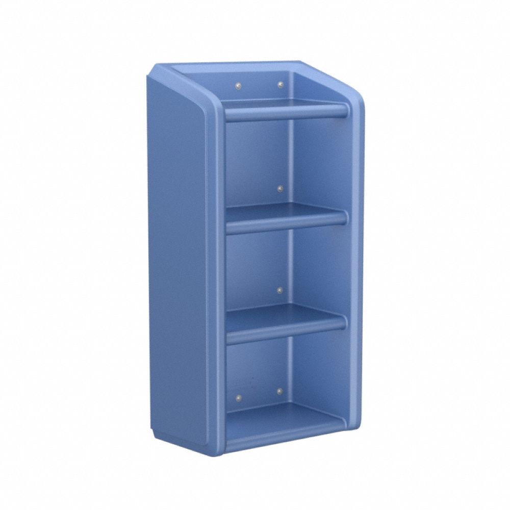 Shelf/Step: Midnight Blue, 49 in Overall Ht, 25 in Overall Wd, 14 in Overall Dp, 4 Shelves