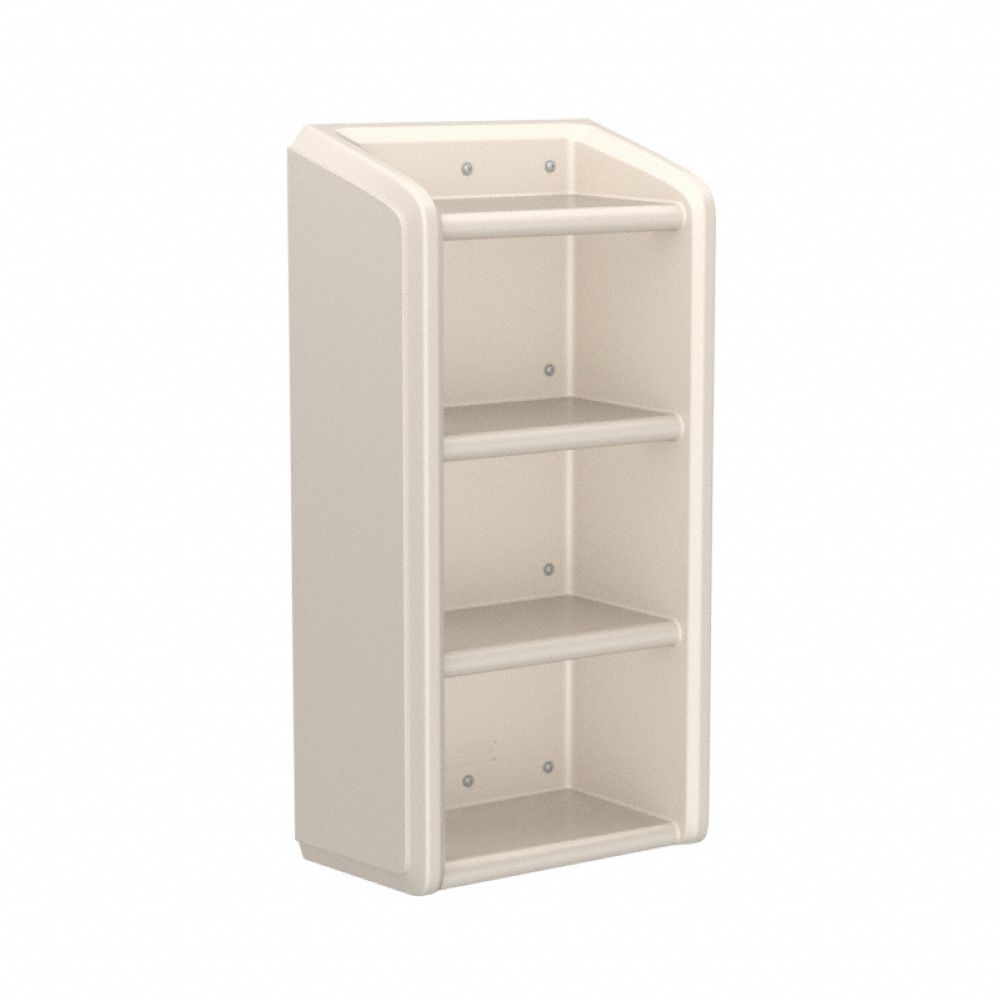 Shelf/Step: Stone Gray, 49 in Overall Ht, 25 in Overall Wd, 14 in Overall Dp, 4 Shelves