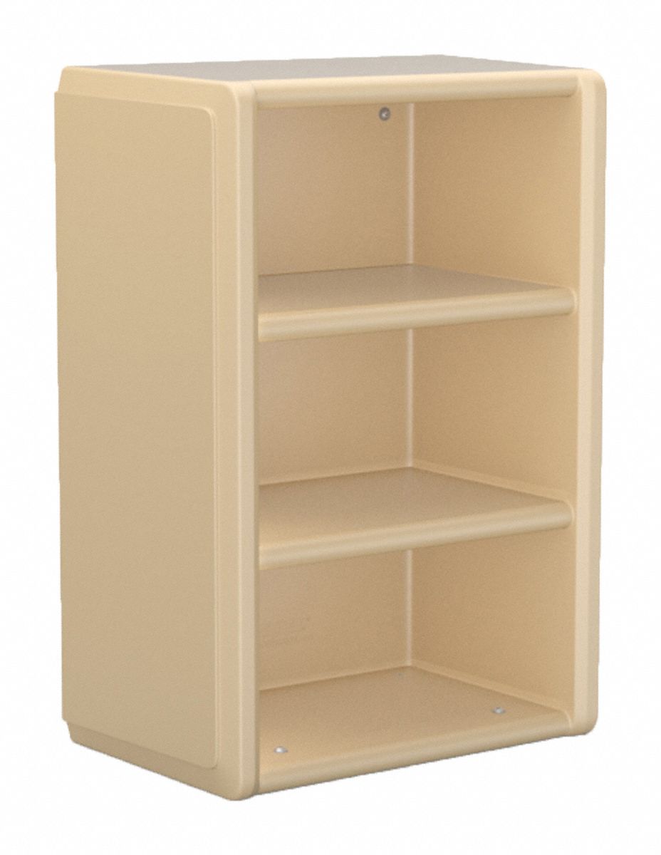 Open Chest: Sand, 42 in Overall Ht, 30 in Overall Wd, 18 in Overall Dp, 4 Shelves, Endurance