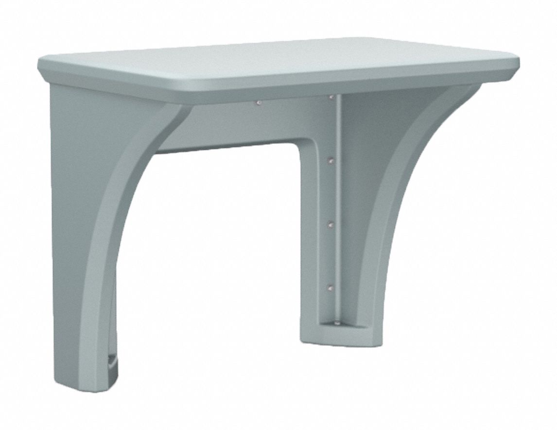 Wall-Mount Desk: Gray, 29 in Overall Ht, 36 in Overall Wd, 24 in Overall Dp, Wall Mount, ISO