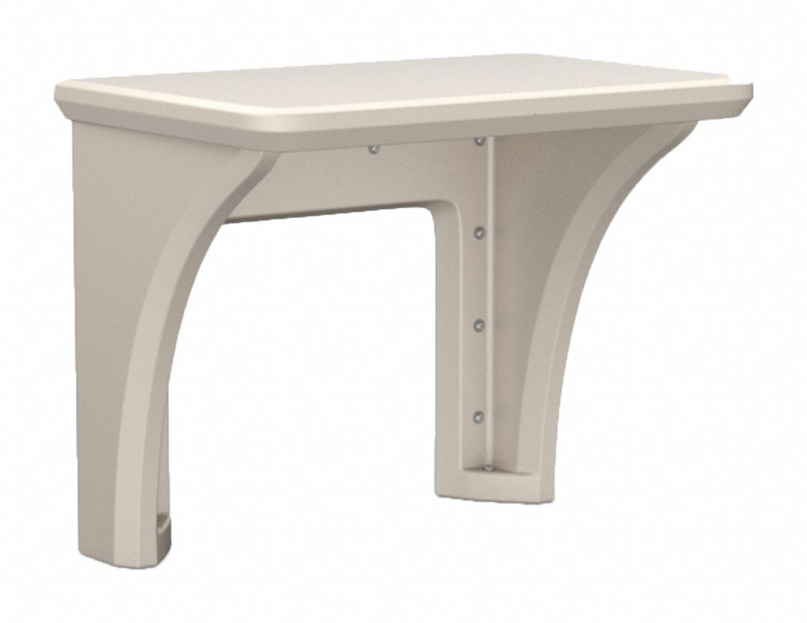 Wall-Mount Desk: Stone Gray, 29 in Overall Ht, 36 in Overall Wd, 24 in Overall Dp, ISO, Gray
