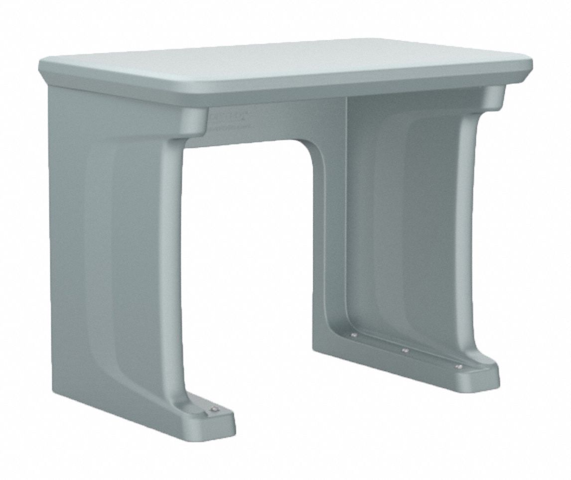Freestanding Desk: Gray, 29 in Overall Ht, 36 in Overall Wd, 24 in Overall Dp, Floor Mount