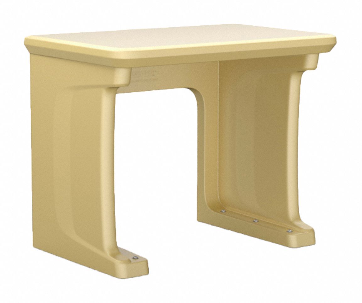 Freestanding Desk: Sand, 29 in Overall Ht, 36 in Overall Wd, 24 in Overall Dp, Floor Mount