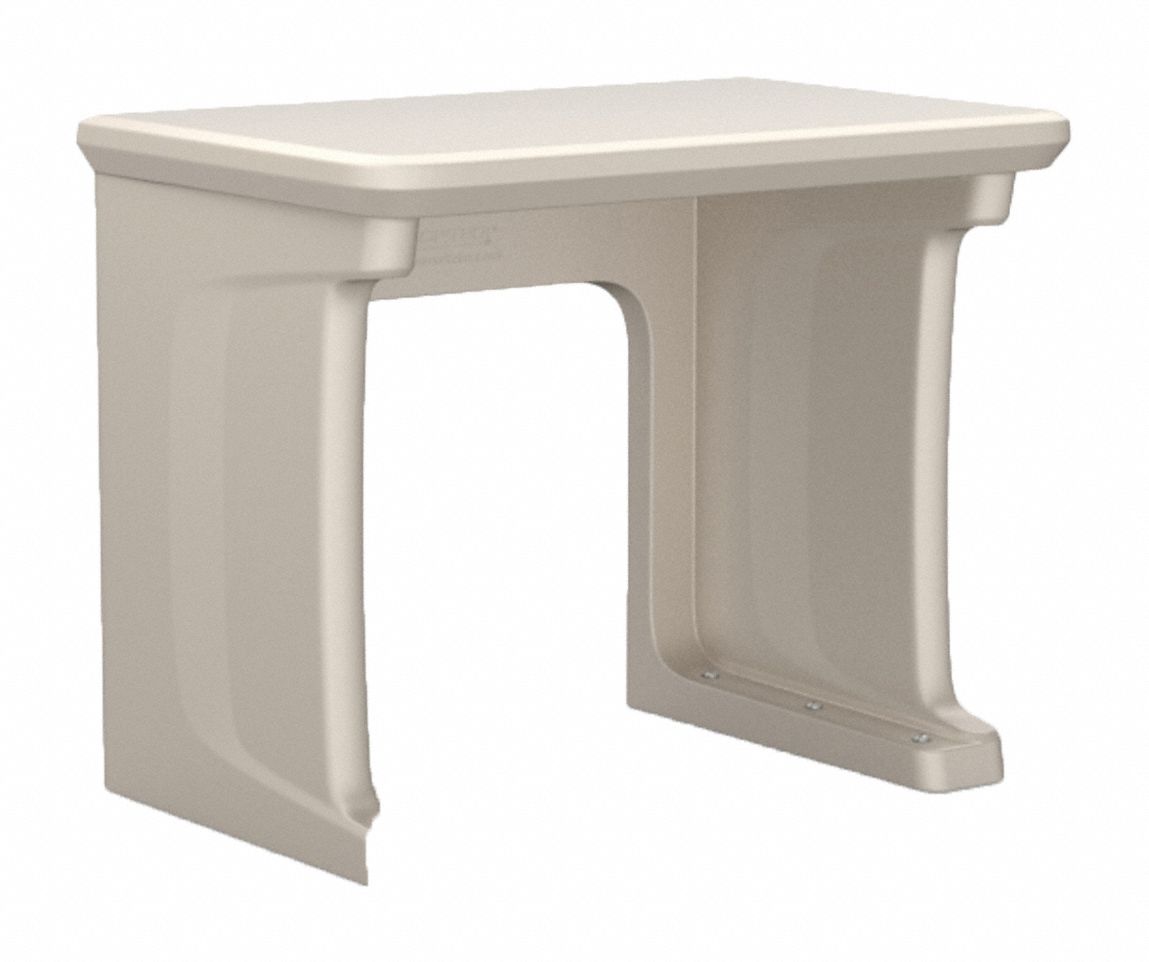 FREESTANDING DESK,29 IN H,STONE GRAY