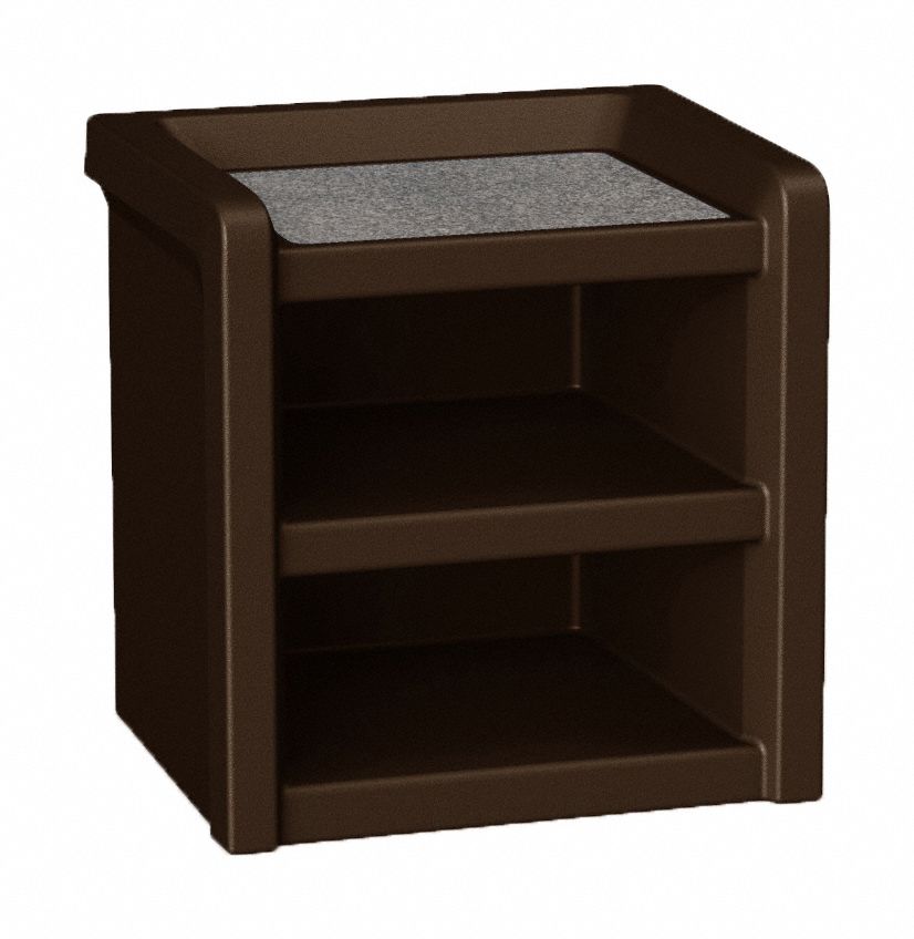 Nightstand 21.5 in H Brown