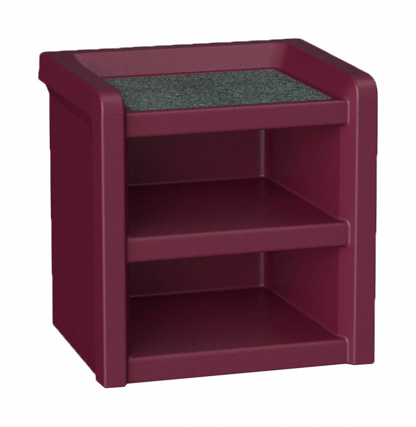 Nightstand 21.5 in H Burgundy