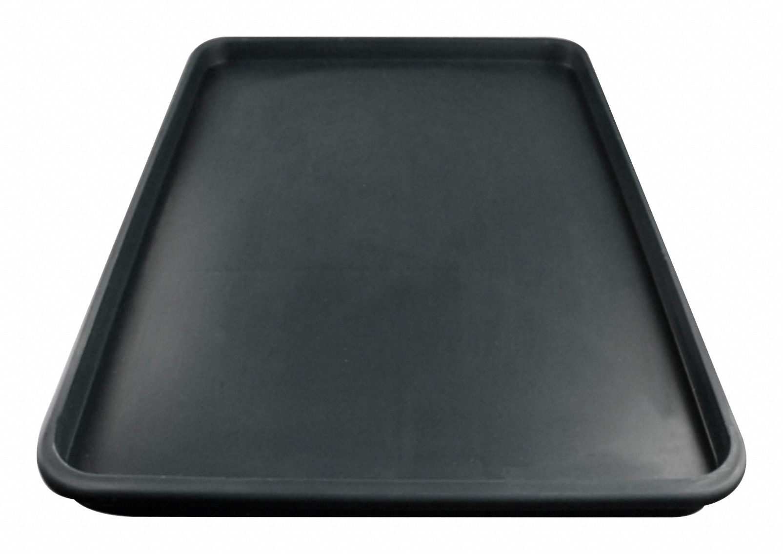 Food Tray Lid: 14 1/4 in Overall Lg, 9 1/2 in Overall Wd, Dark Gray, Gray