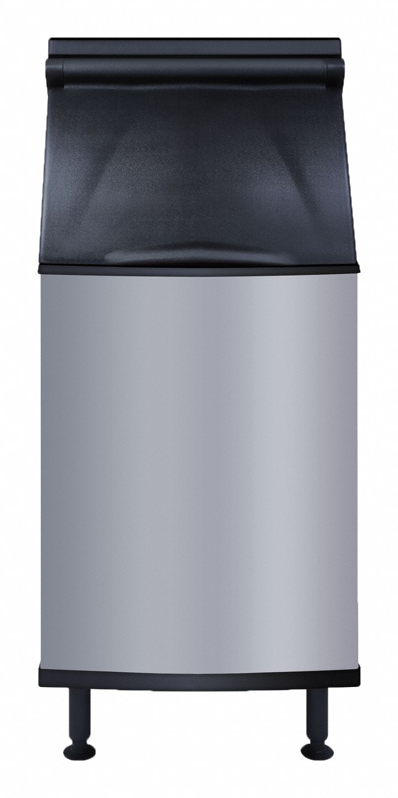Ice Bin: 383 lb Storage Capacity, Top Hinged, 50 in Ht, 22 in Wd, 34 in Dp, Stainless Steel, FPT