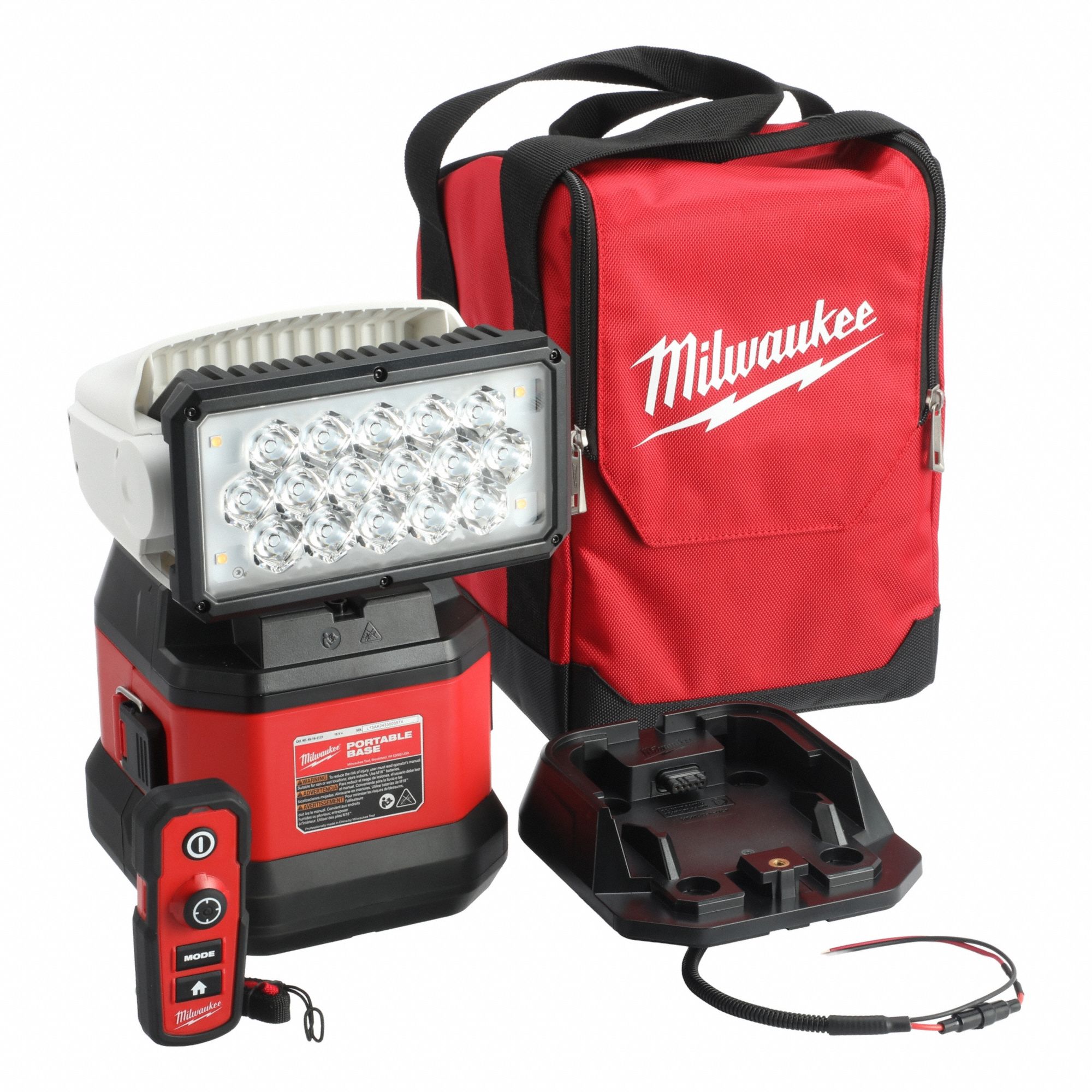Work Light: M18™, Work Light, 4, 250 lm Max., 3 Modes, 11 1/2 in Max. Ht, 18V DC