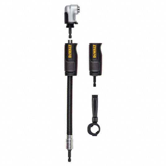 DEWALT DWAMRASETFT DEWALT Right Angle Drill Adaptor, All-in-1, Stubby, Flex  Shaft, 12-Inch