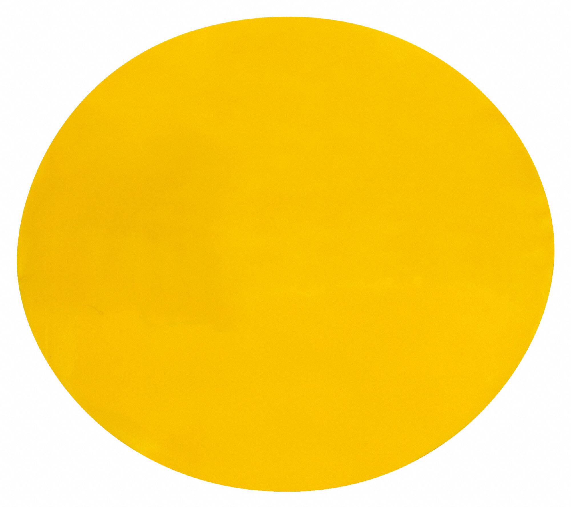 Floor Marking Tape: Circle, Solid, Yellow, No Legend, 9 1/2 in x 10 in, 50 mil Tape Thick