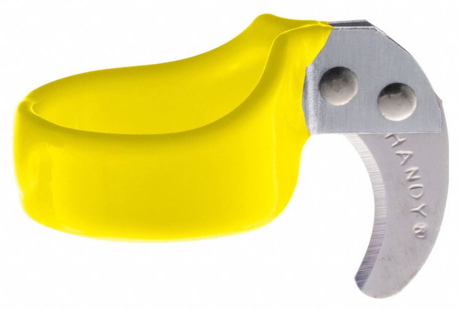 HANDY, 4 cm Overall Lg, Steel, Ring Knife 783H27OVYellow9 Grainger
