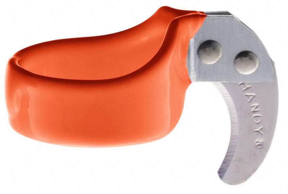 HANDY, 4 cm Overall Lg, Steel, Ring Knife 783H25OVOrange7 Grainger