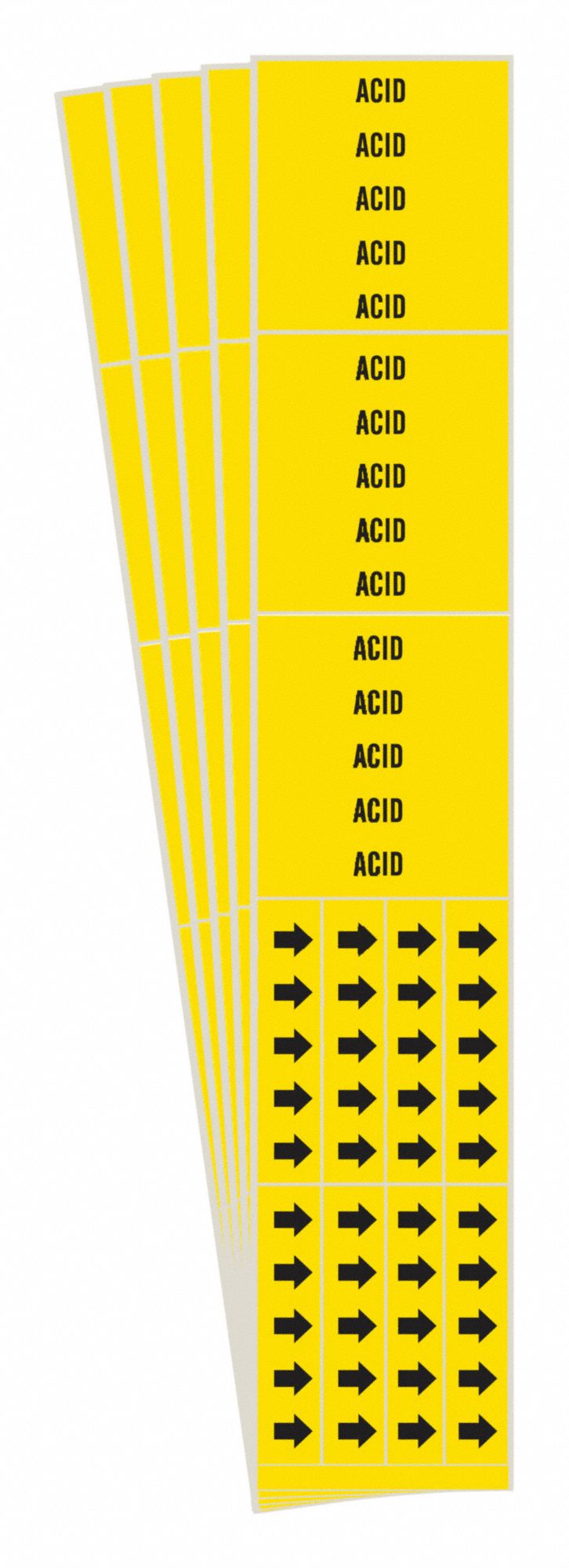 Pipe Marker, Adhesive, 2-1/4"H, 2-3/4"W, PK5