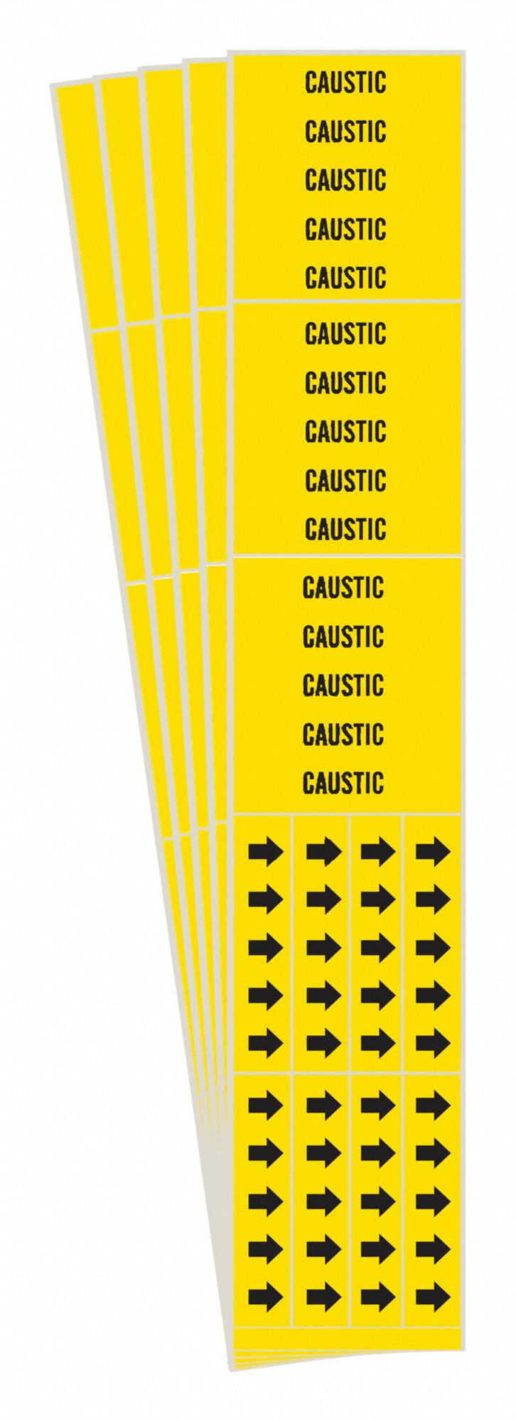Pipe Marker, Adhesive, 2-1/4"H, 2-3/4"W, PK5