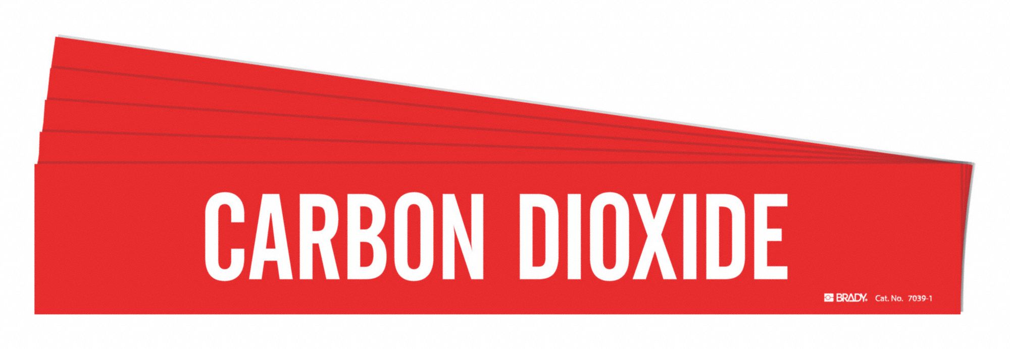 Pipe Marker, Pipe Marker Legend Carbon Dioxide, Fits Pipe O.D. 2 1/2 to