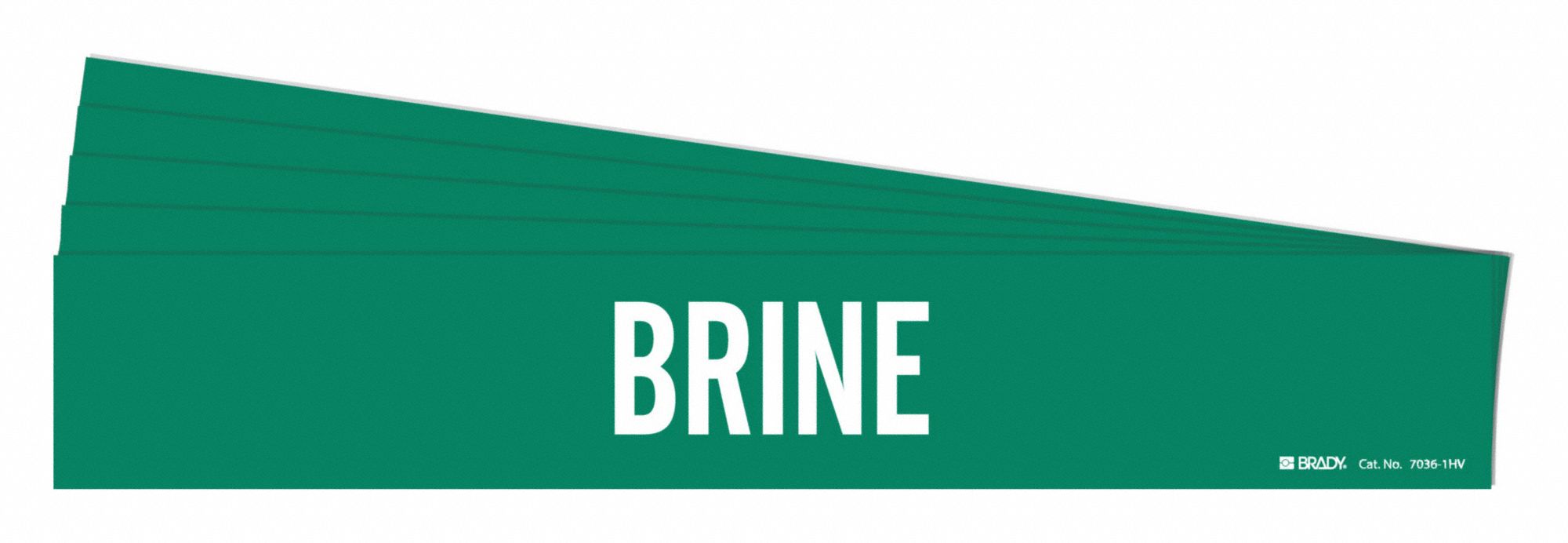 Pipe Marker, Adhesive, 4"H, 24"W, Green, PK5