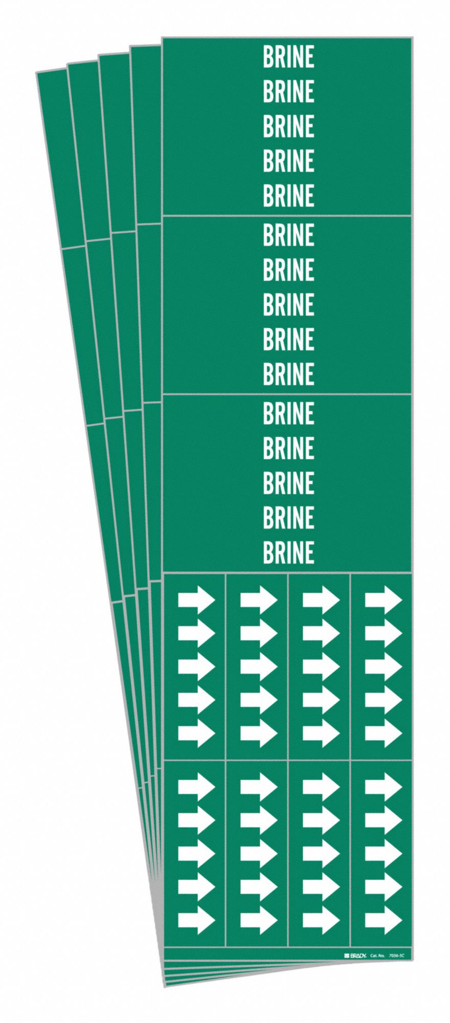 Pipe Marker, Adhesive, 2-1/4"H, 2-3/4"W, PK5