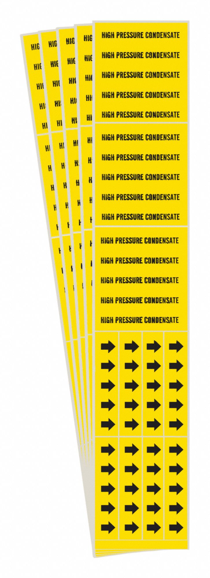 Pipe Marker, Adhesive, 2-1/4"H, 2-3/4"W, PK5