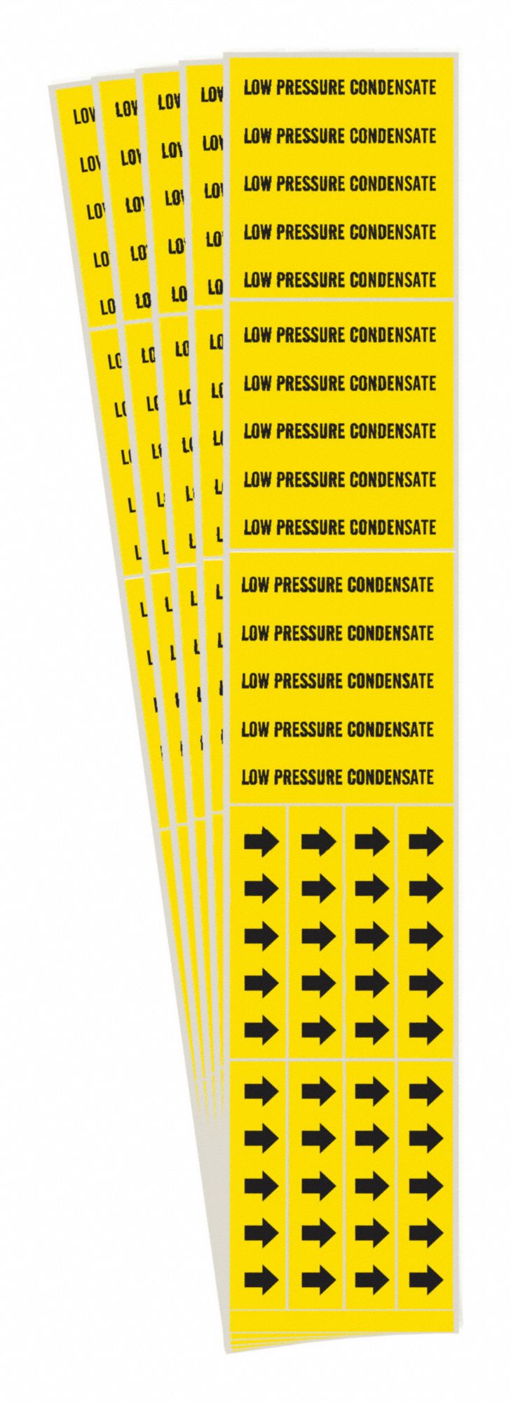 Pipe Marker, Adhesive, 2-1/4"H, 2-3/4"W, PK5