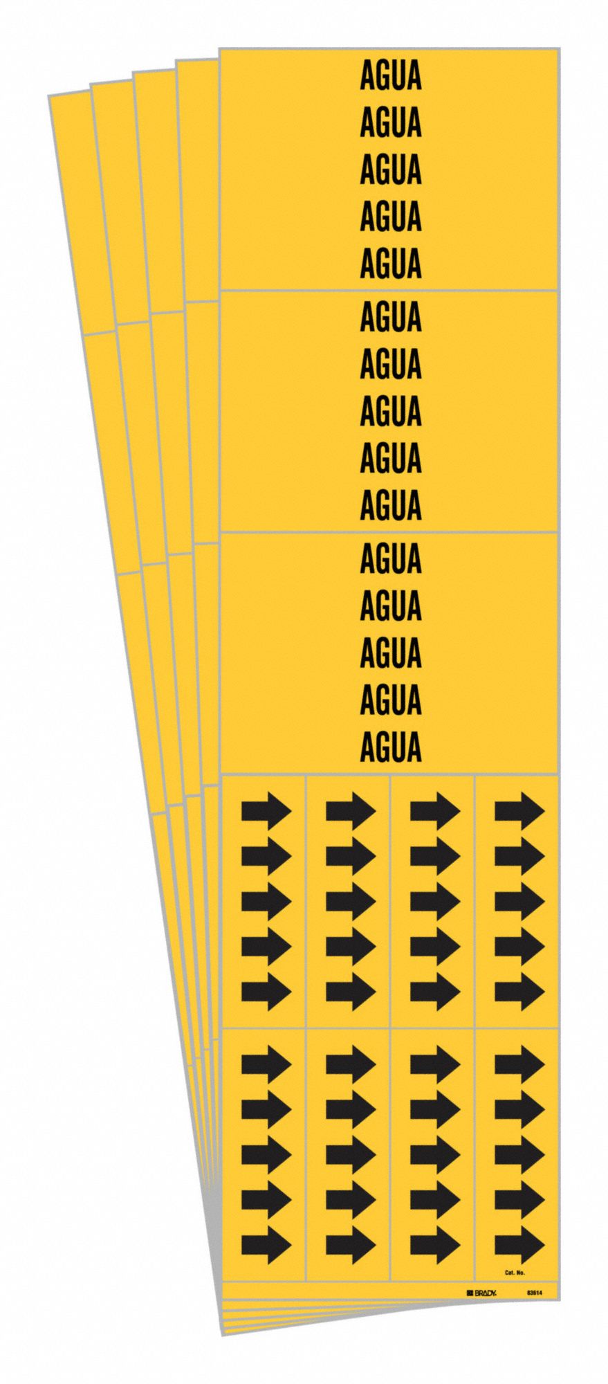 Pipe Marker, Adhesive, 2-1/4"H, 2-3/4"W, PK5