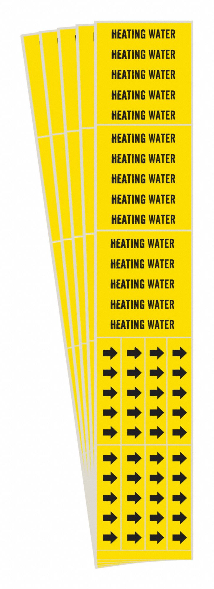 Pipe Marker, Adhesive, 2-1/4"H, 2-3/4"W, PK5