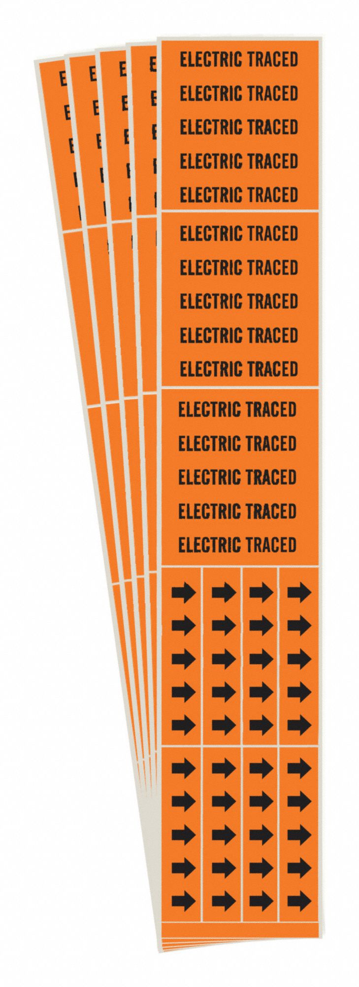 Pipe Marker, Adhesive, 2-1/4"H, 2-3/4"W, PK5