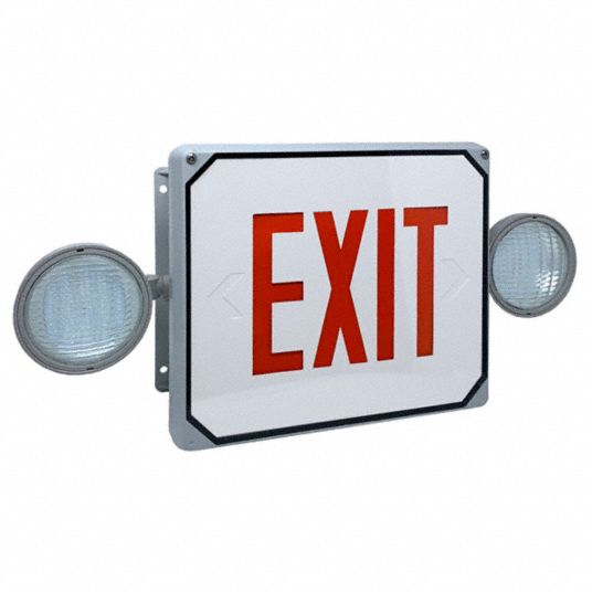 Gray, LED, NEMA 4X Combo Exit Sign - 783HN9|LS2E4XL1RW - Grainger