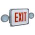 Fiberglass Exit Signs with Round Side-Mount Light Heads