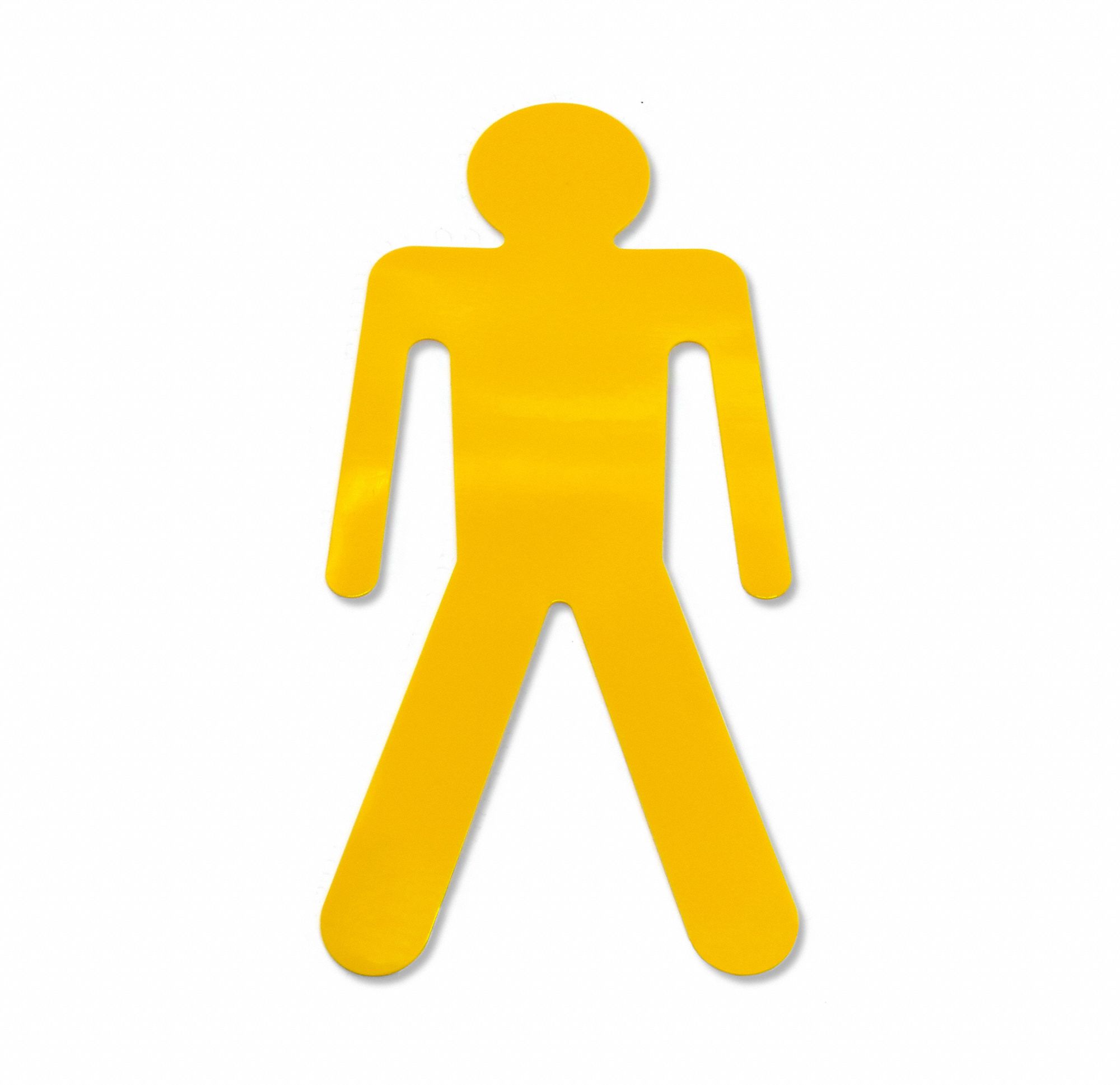 Floor Marking Tape: Pedestrian, Solid, Yellow, No Legend, 6 in x 10 in, 50 mil Tape Thick