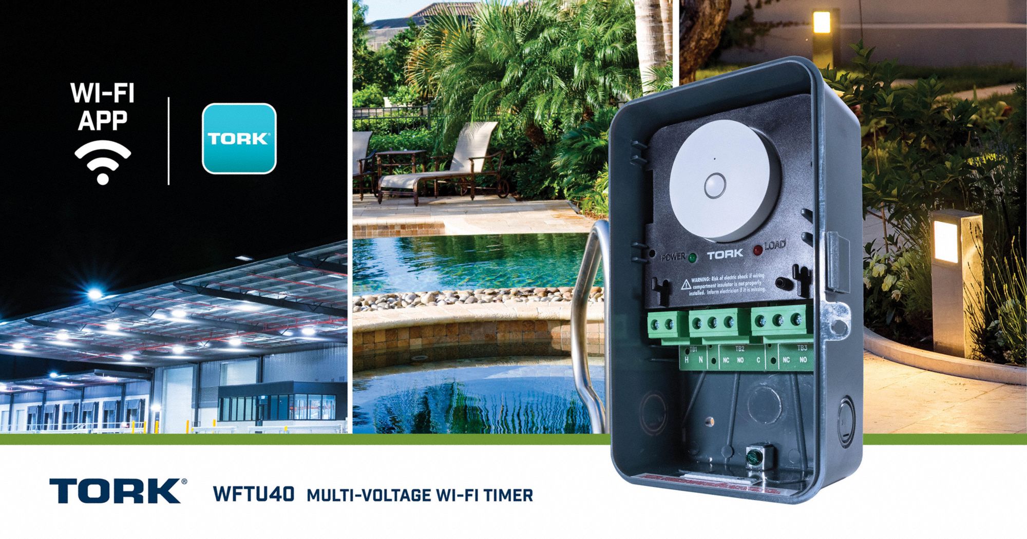TORK Digital Time Switch 1 Channels, 120 to 277V AC, DPDT, 40 A Amps