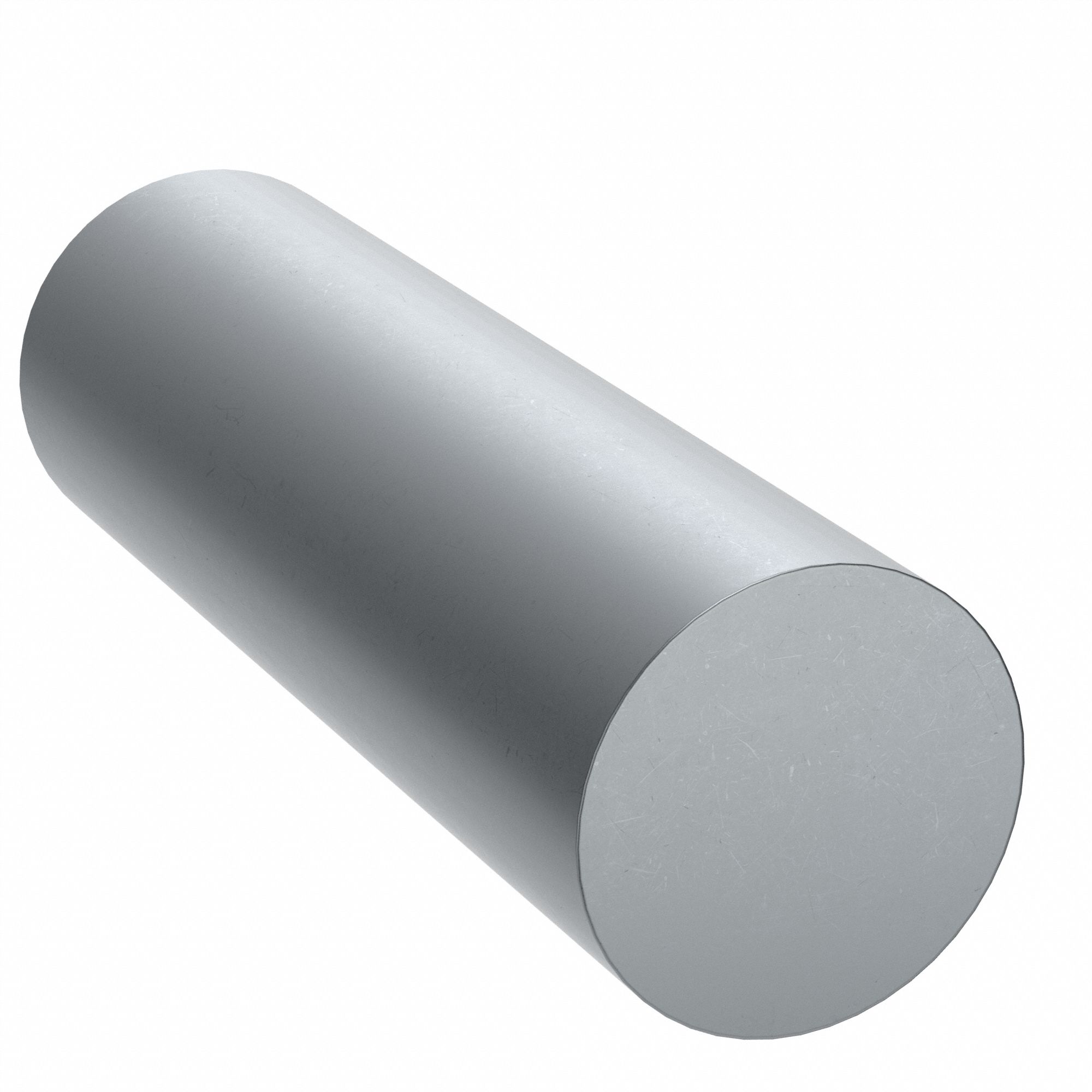 Aluminum Rod: 2024, T351, 6 in Outside Dia, 6 in Overall Lg, 150 BHN Brinell Hardness, Mill