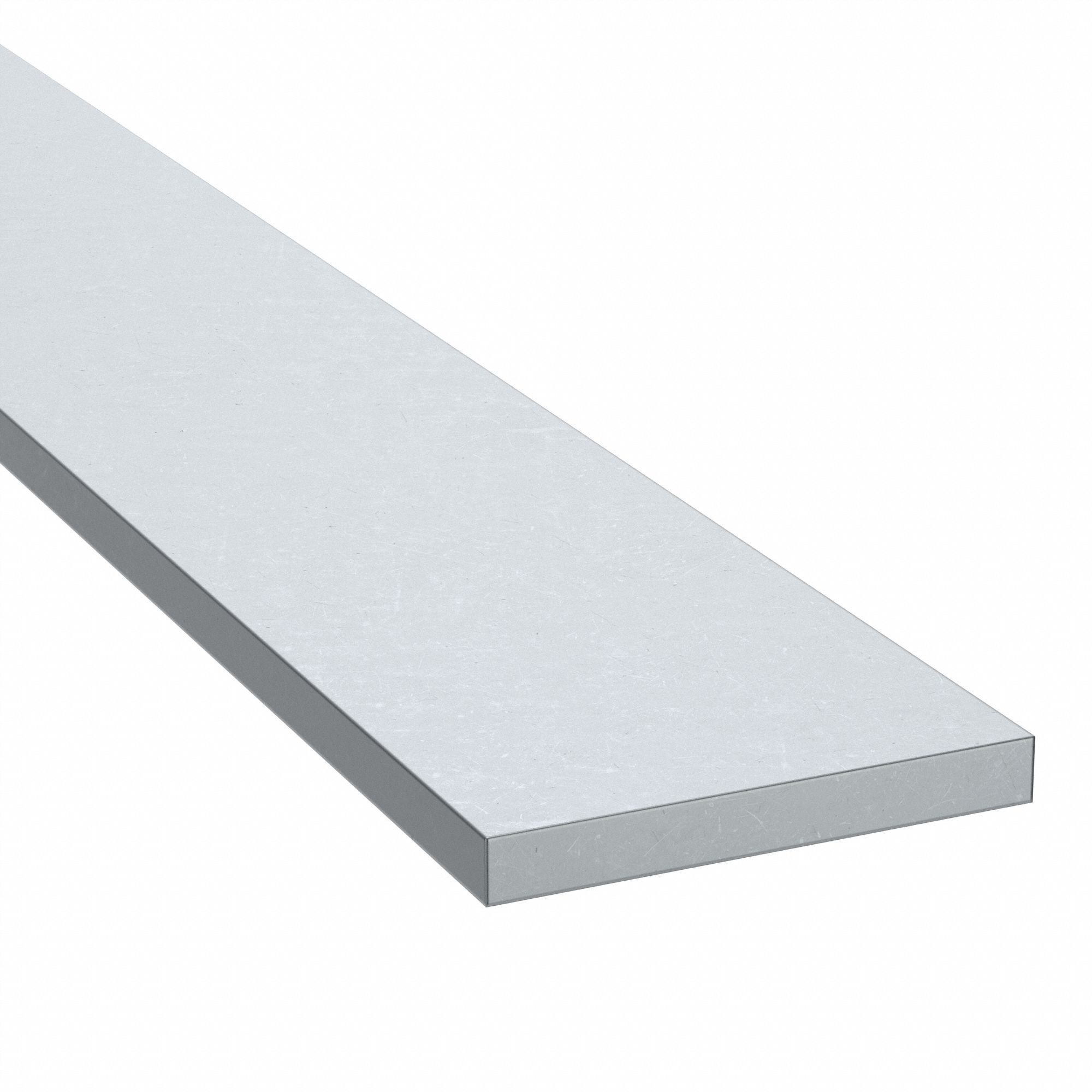 Aluminum Rectangular Bar: 6061, 0.375 in T, 1/2 in W, 24 in L, T6511, ±0.008 in, Mill, Tempered
