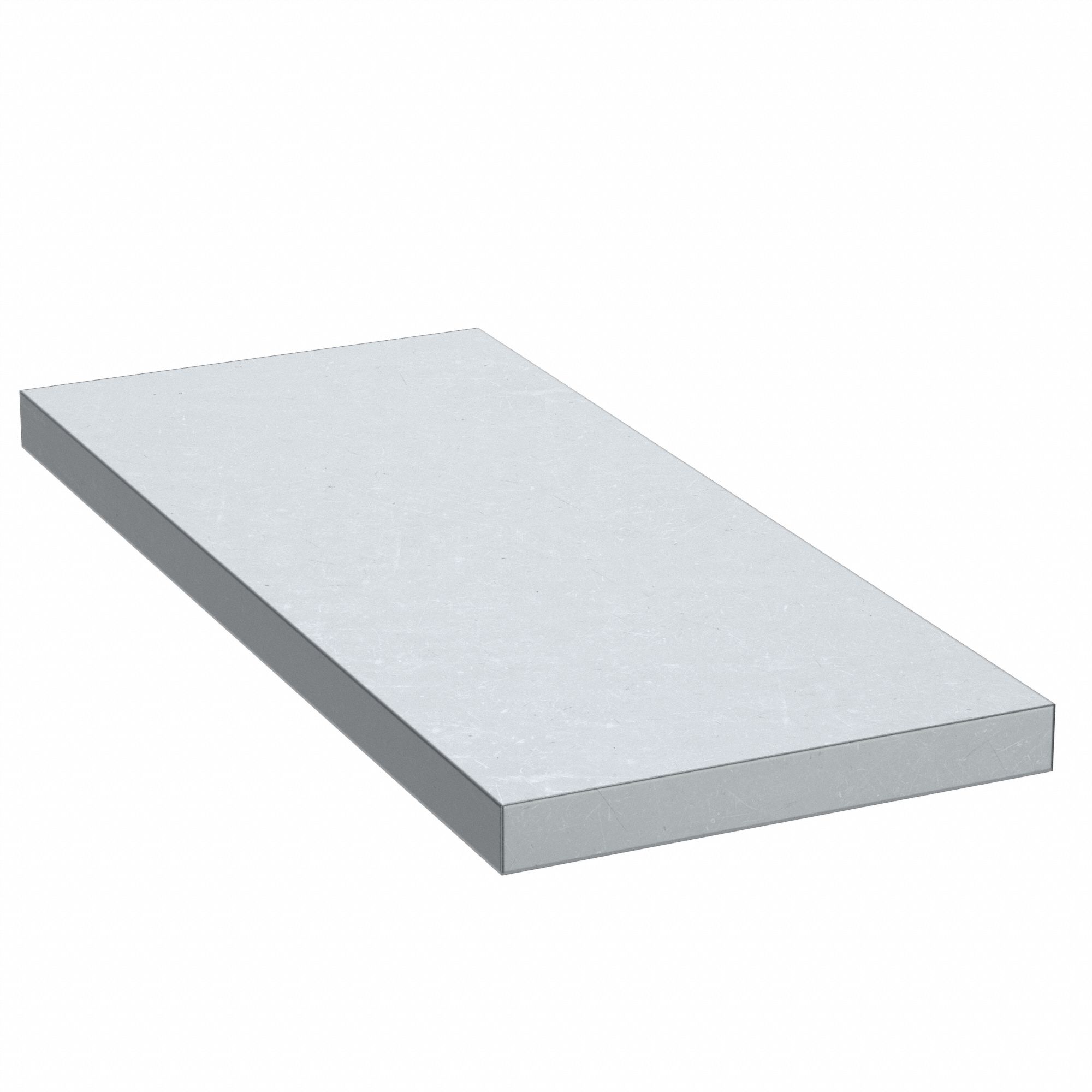 Aluminum Rectangular Bar: 7075, 0.5 in T, 1 in W, 6 in L, T651, ±0.002 in, Mill, Heat Treatable